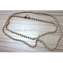 stainless steel jewelry gold plating ball chain necklace